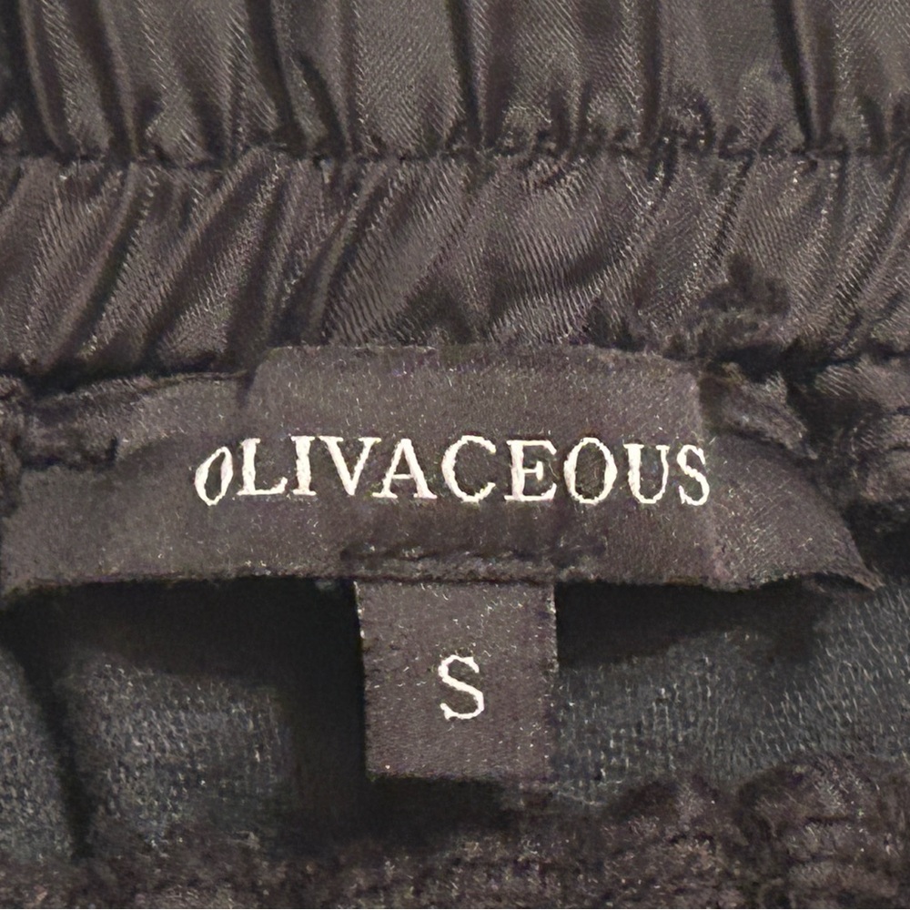 Olivaceous Black Faux Leather Joggers - Picture 4 of 4
